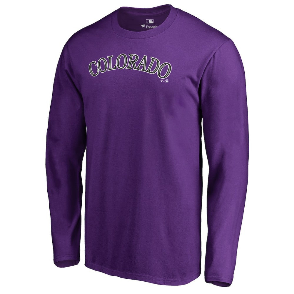 Colorado Rockies Team Wordmark Long Sleeve T-Shirt - MLB T-shirts