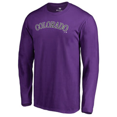 Colorado Rockies Team Wordmark Long Sleeve T-Shirt - MLB T-shirts
