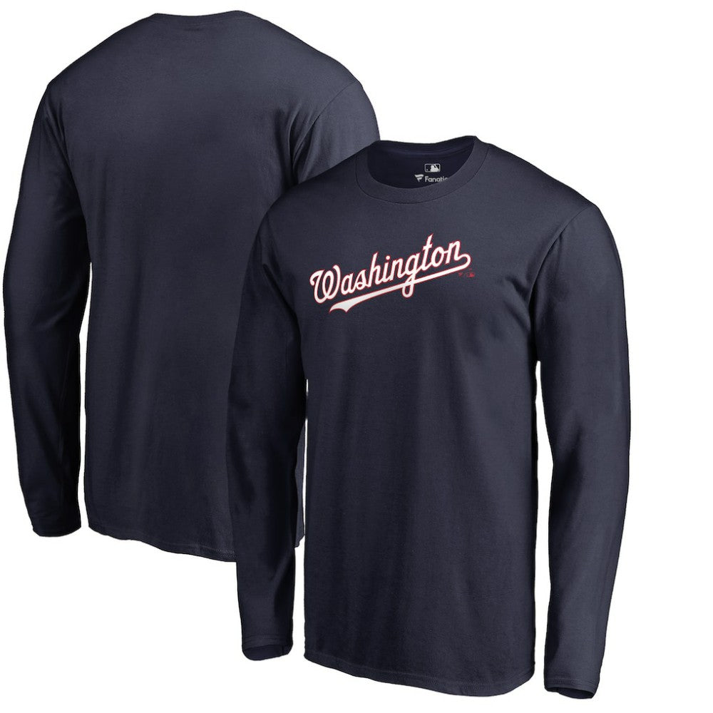 Washington Nationals Team Wordmark Long Sleeve T-Shirt - MLB T-shirts