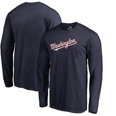 Washington Nationals Team Wordmark Long Sleeve T-Shirt - MLB T-shirts