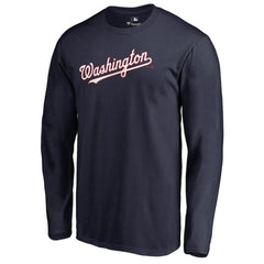 Washington Nationals Team Wordmark Long Sleeve T-Shirt - MLB T-shirts