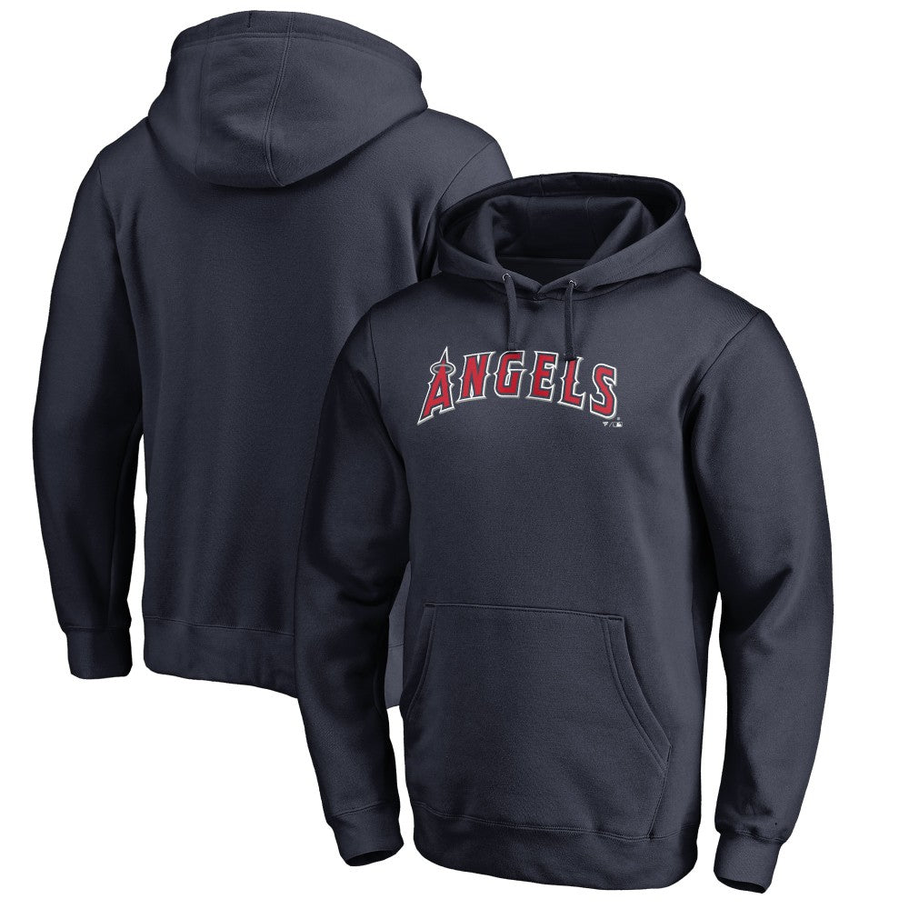 Los Angeles Angels Official Wordmark Fitted Pullover Hoodie - MLB Hoodies