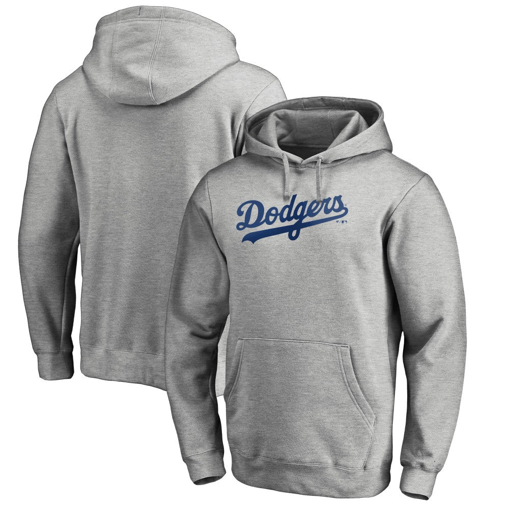 Los Angeles Dodgers Official Wordmark Fitted Pullover Hoodie - MLB Hoodies