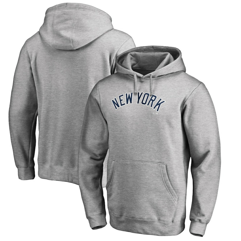 New York Yankees Official Wordmark Fitted Pullover Hoodie - MLB Hoodies