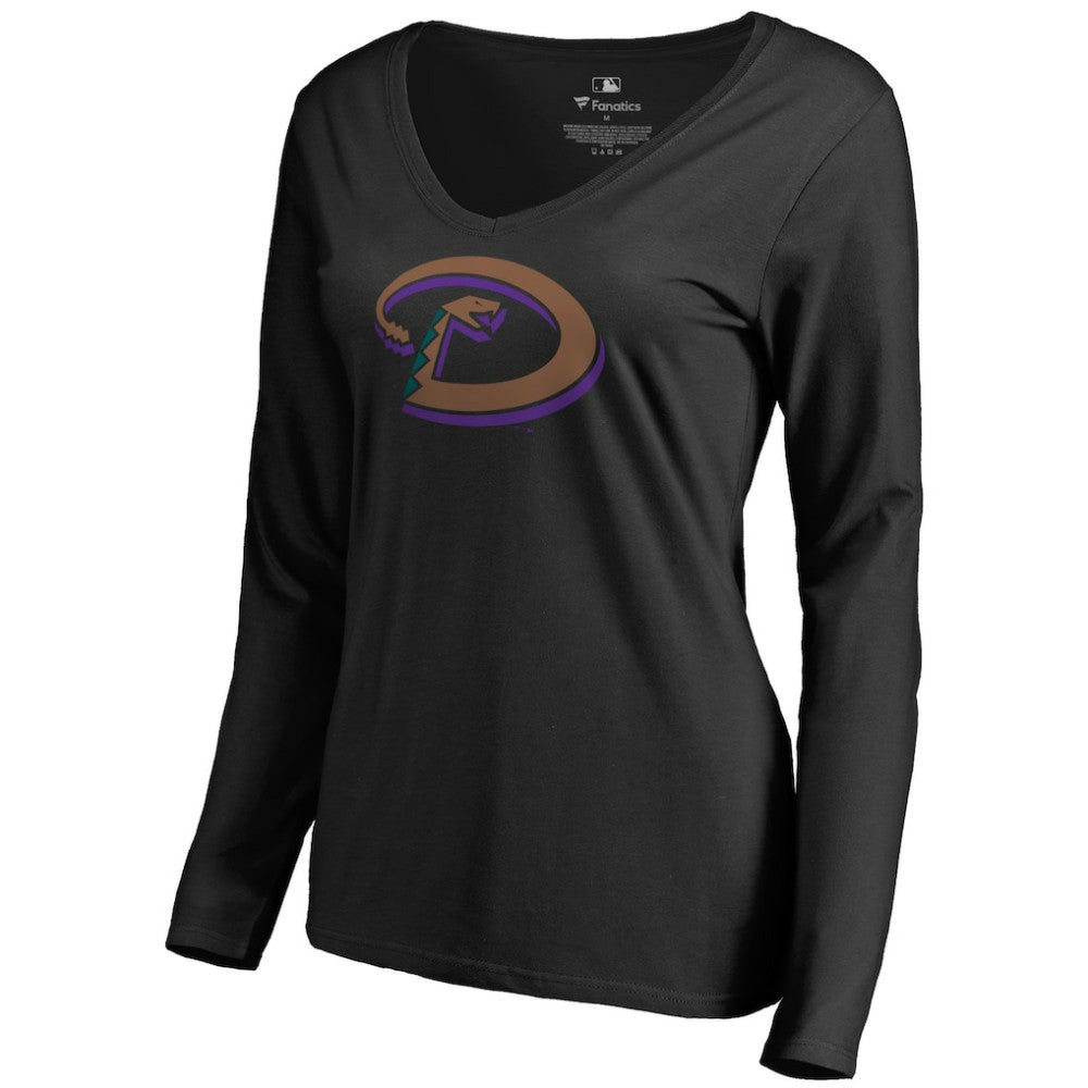 Arizona Diamondbacks Women's Cooperstown Collection Forbes Long Sleeve V-Neck T-Shirt - MLB T-shirts