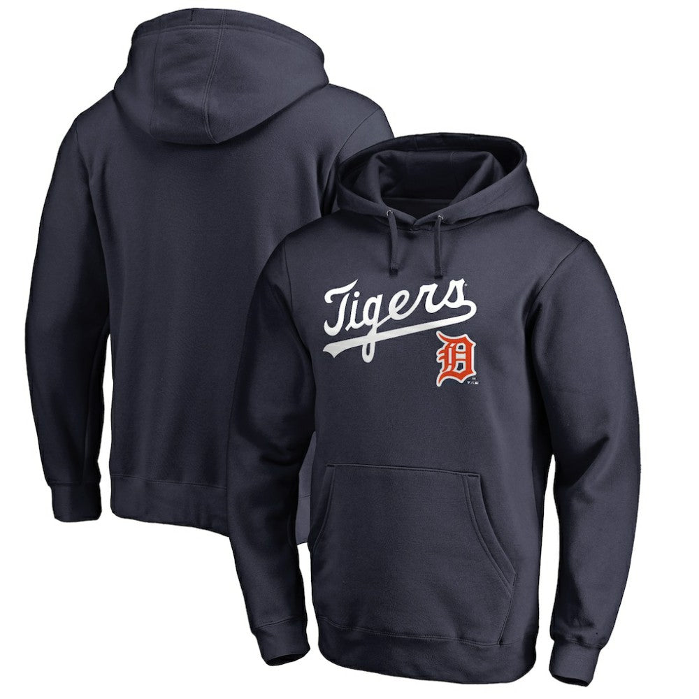 Detroit Tigers Vintage Cooperstown Collection Wahconah Fitted Pullover Hoodie - MLB Hoodies