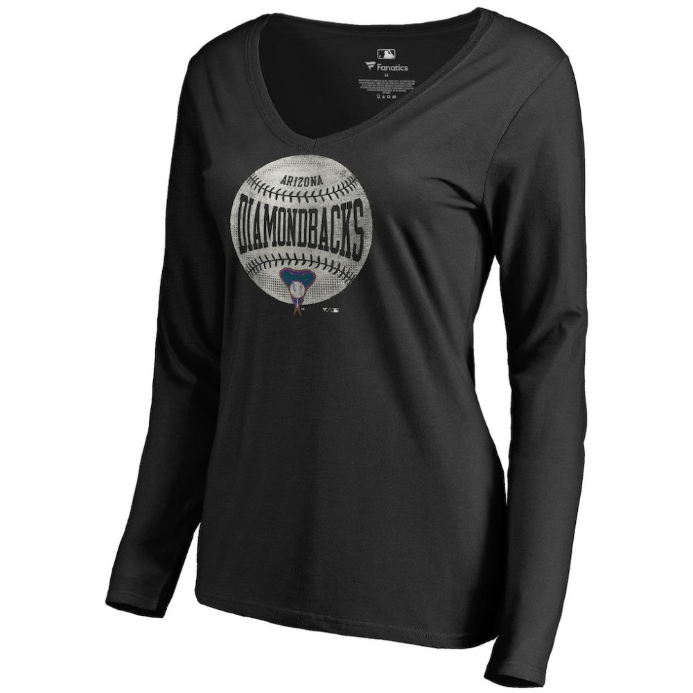 Arizona Diamondbacks Women's Cooperstown Collection Slider Long Sleeve V-Neck T-Shirt - MLB T-shirts