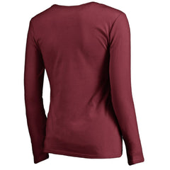 Philadelphia Phillies Women's Cooperstown Collection Slider Long Sleeve V-Neck T-Shirt - MLB T-shirts