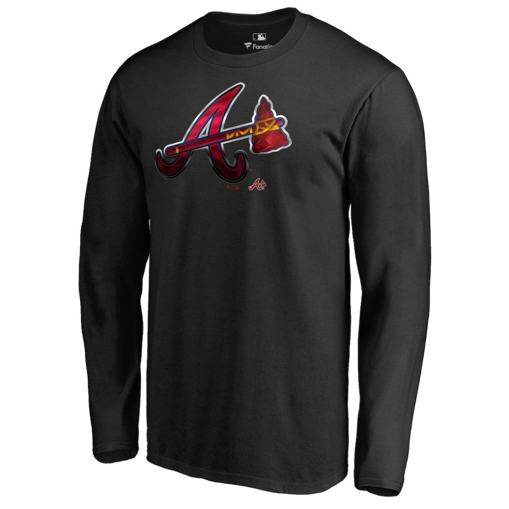 Atlanta Braves Midnight Mascot Long Sleeve T-Shirt - MLB T-shirts
