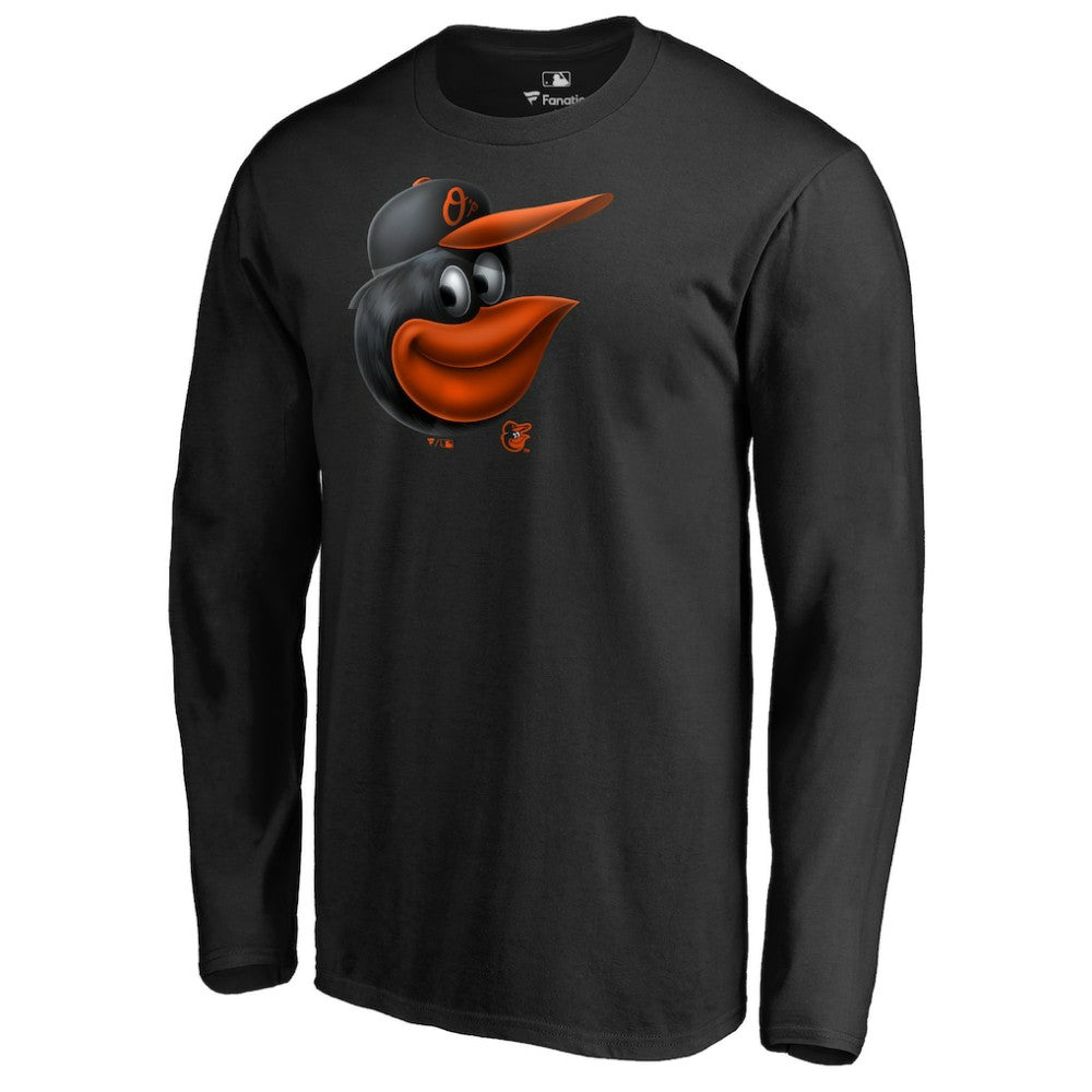 Baltimore Orioles Midnight Mascot Long Sleeve T-Shirt - MLB T-shirts