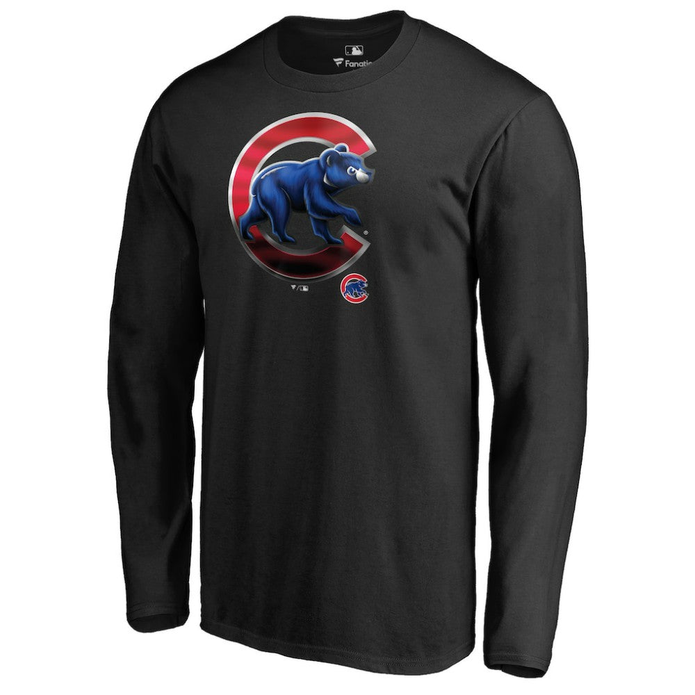 Chicago Cubs Midnight Mascot Long Sleeve T-Shirt - MLB T-shirts