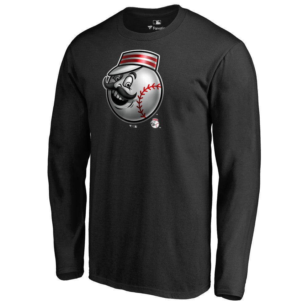Cincinnati Reds Midnight Mascot Long Sleeve T-Shirt - MLB T-shirts
