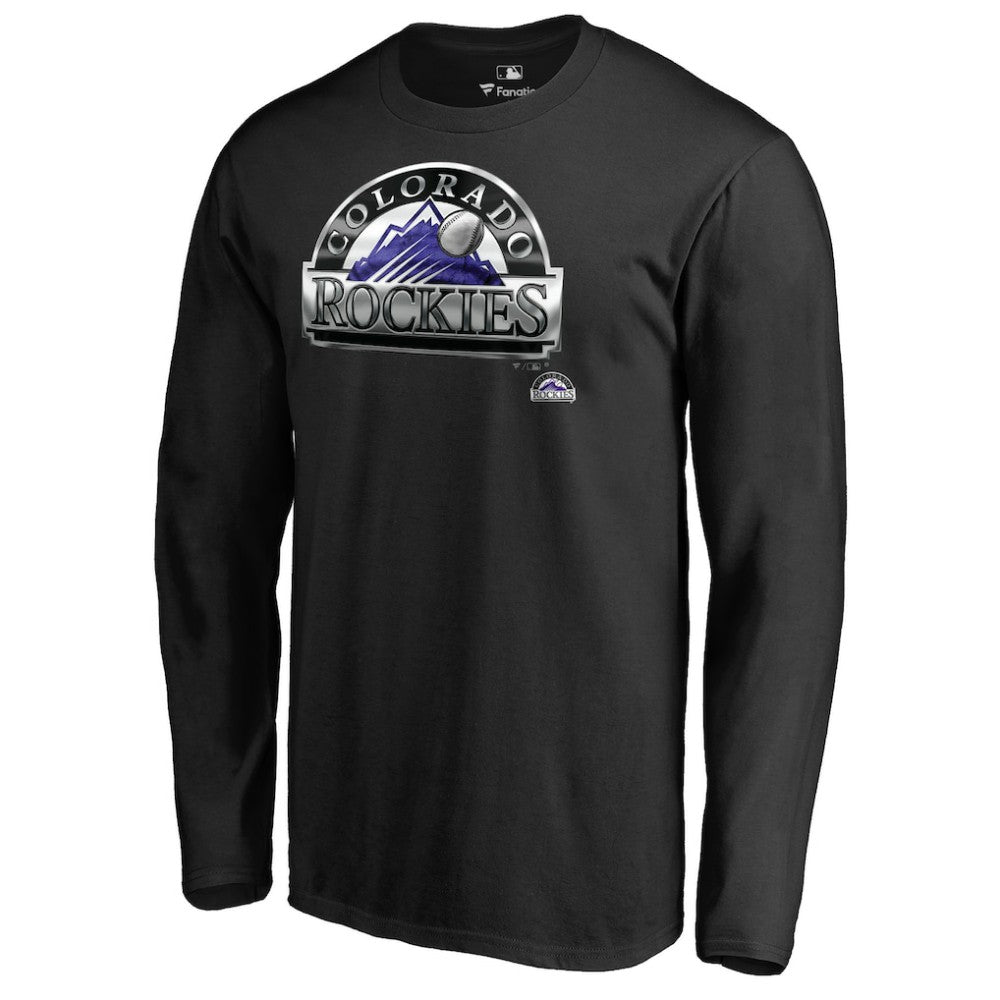 Colorado Rockies Midnight Mascot Long Sleeve T-Shirt - MLB T-shirts