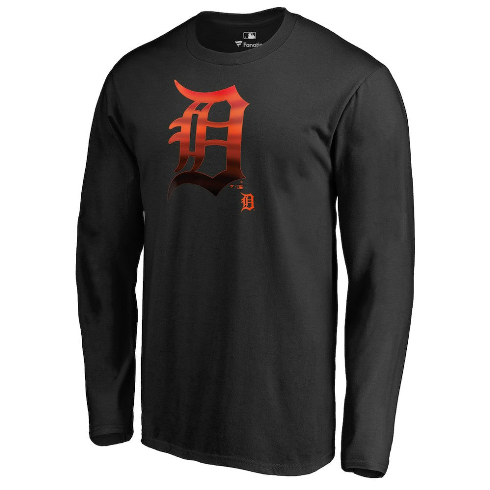 Detroit Tigers Midnight Mascot Long Sleeve T-Shirt - MLB T-shirts