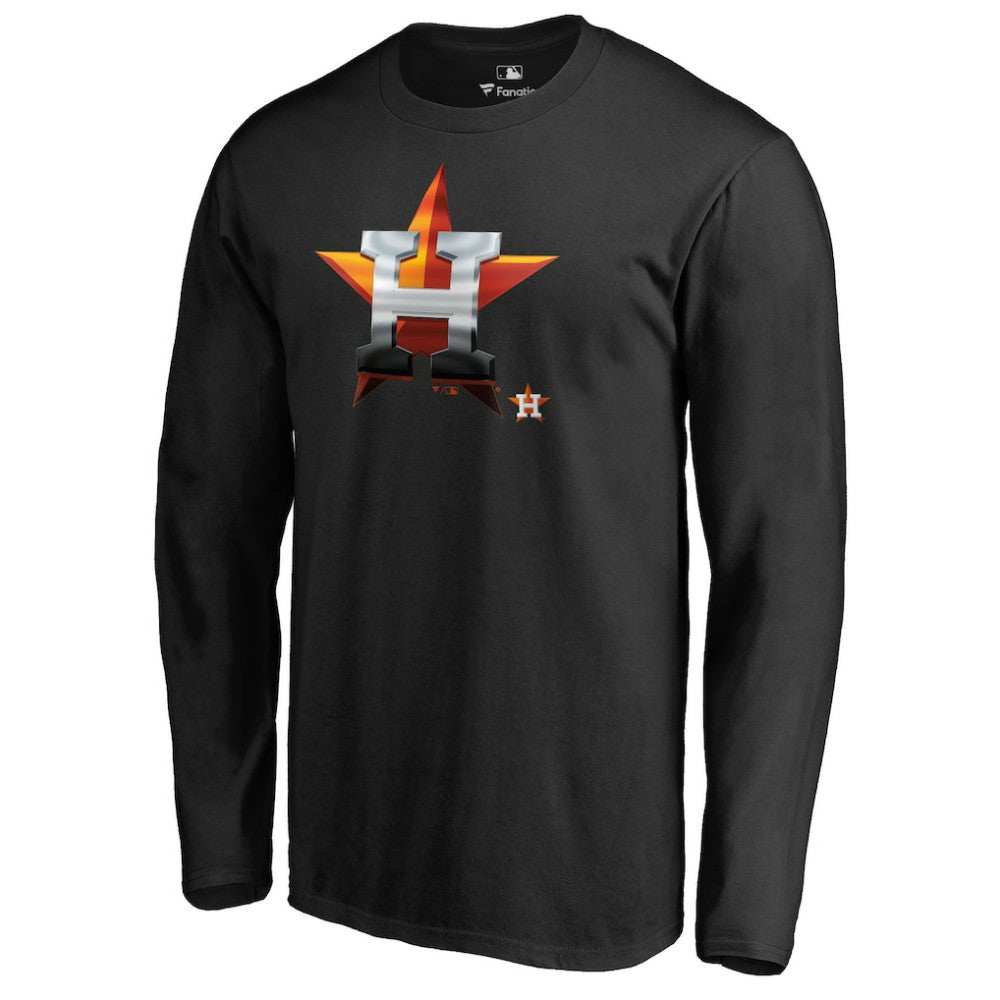 Houston Astros Midnight Mascot Long Sleeve T-Shirt - MLB T-shirts