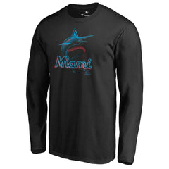 Miami Marlins Midnight Mascot Long Sleeve T-Shirt - MLB T-shirts