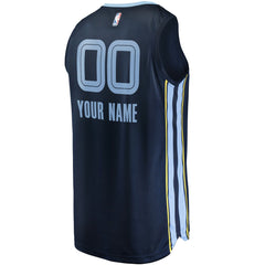 Icon Edition Memphis Grizzlies Fast Break Custom Replica Jersey Navy | NBA