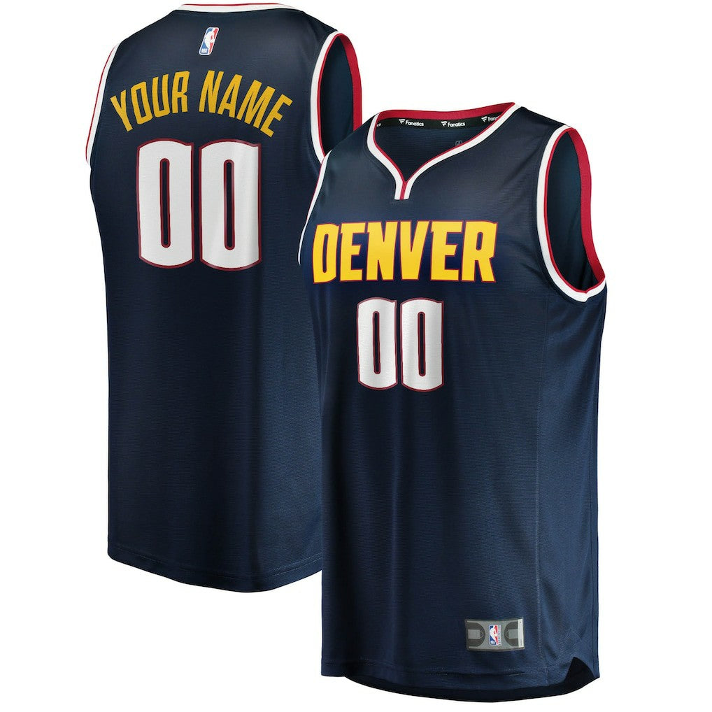 Icon Edition Denver Nuggets Youth Fast Break Custom Replica Jersey Navy sale | NBA