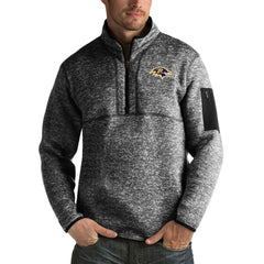 Baltimore Ravens Antigua Fortune Big & Tall Quarter-Zip Pullover Jacket | NFL Hot