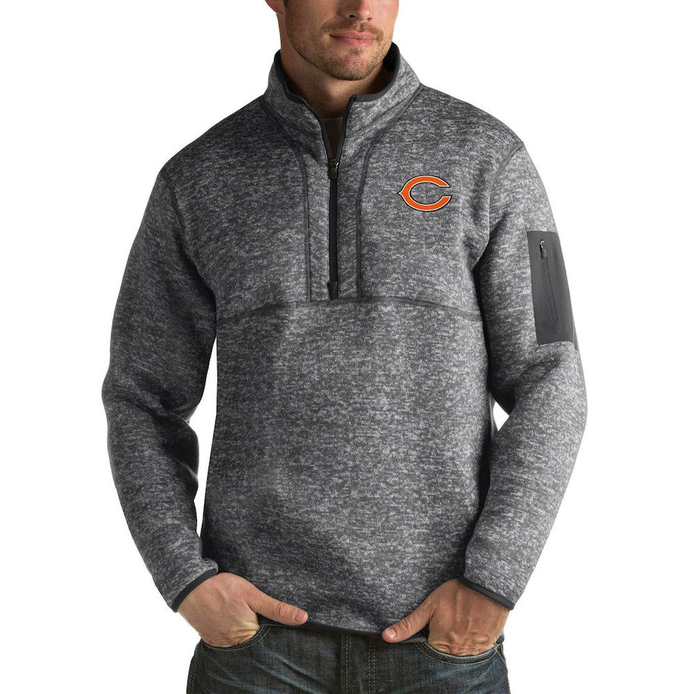Chicago Bears Antigua Fortune Big & Tall Quarter-Zip Pullover Jacket | NFL Outlet