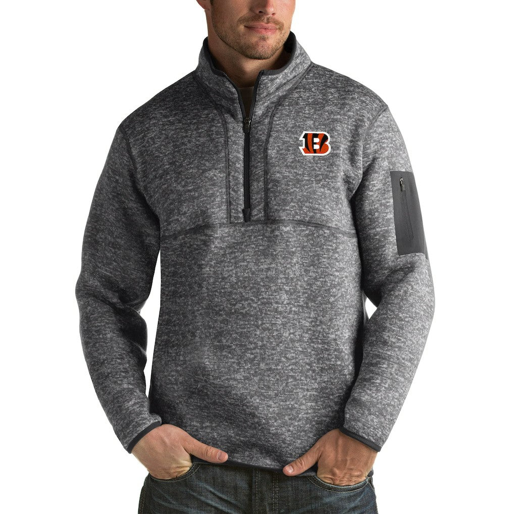Cincinnati Bengals Antigua Fortune Big & Tall Quarter-Zip Pullover Jacket | NFL Online