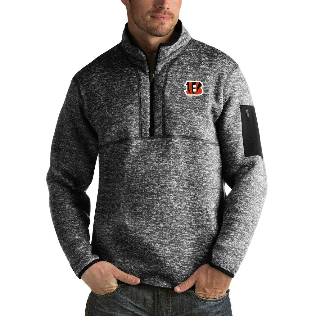 Cincinnati Bengals Antigua Fortune Big & Tall Quarter-Zip Pullover Jacket | NFL Hot