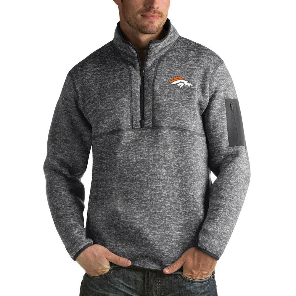 Denver Broncos Antigua Fortune Big & Tall Quarter-Zip Pullover Jacket | NFL On sale
