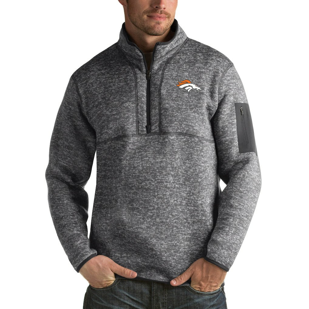 Denver Broncos Antigua Fortune Big & Tall Quarter-Zip Pullover Jacket | NFL On sale