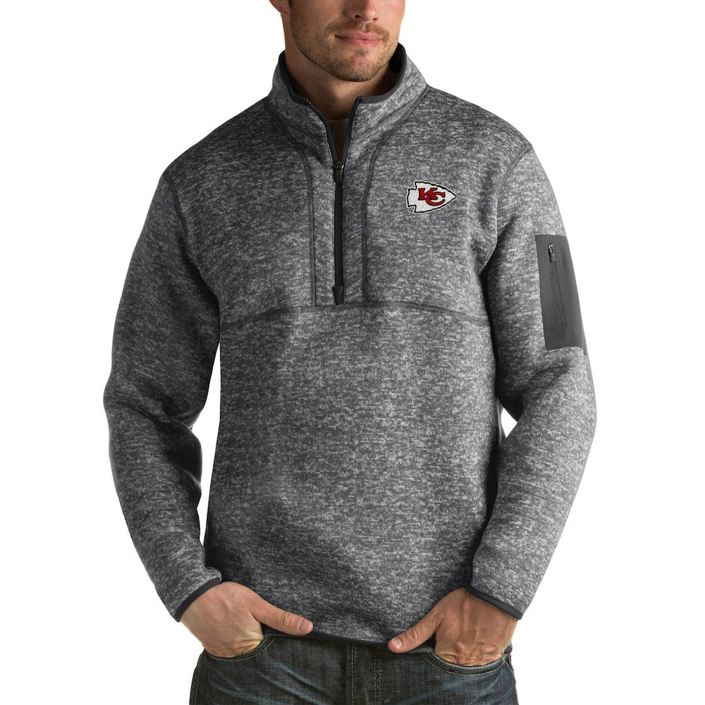 Kansas City Chiefs Antigua Fortune Big & Tall Quarter-Zip Pullover Jacket | NFL Online