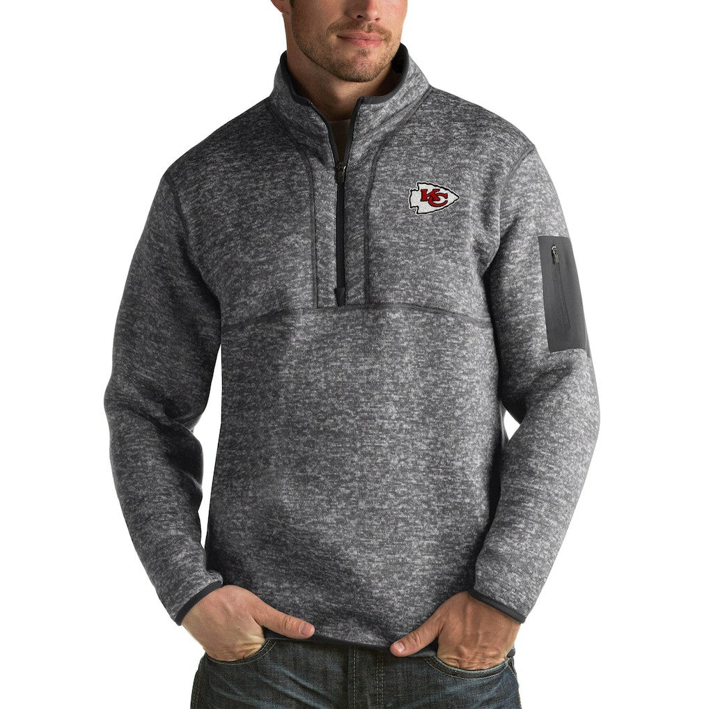 Kansas City Chiefs Antigua Fortune Big & Tall Quarter-Zip Pullover Jacket | NFL Online