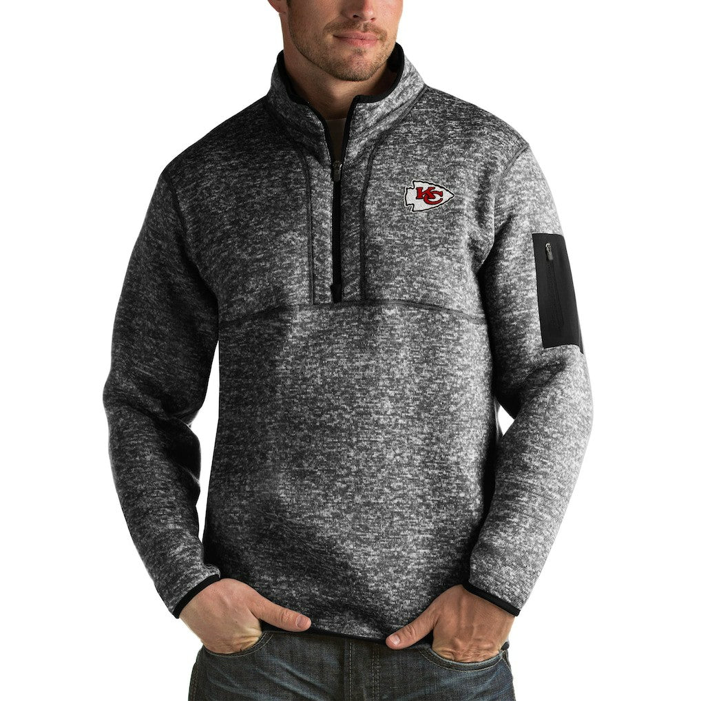 Kansas City Chiefs Antigua Fortune Big & Tall Quarter-Zip Pullover Jacket | NFL Online