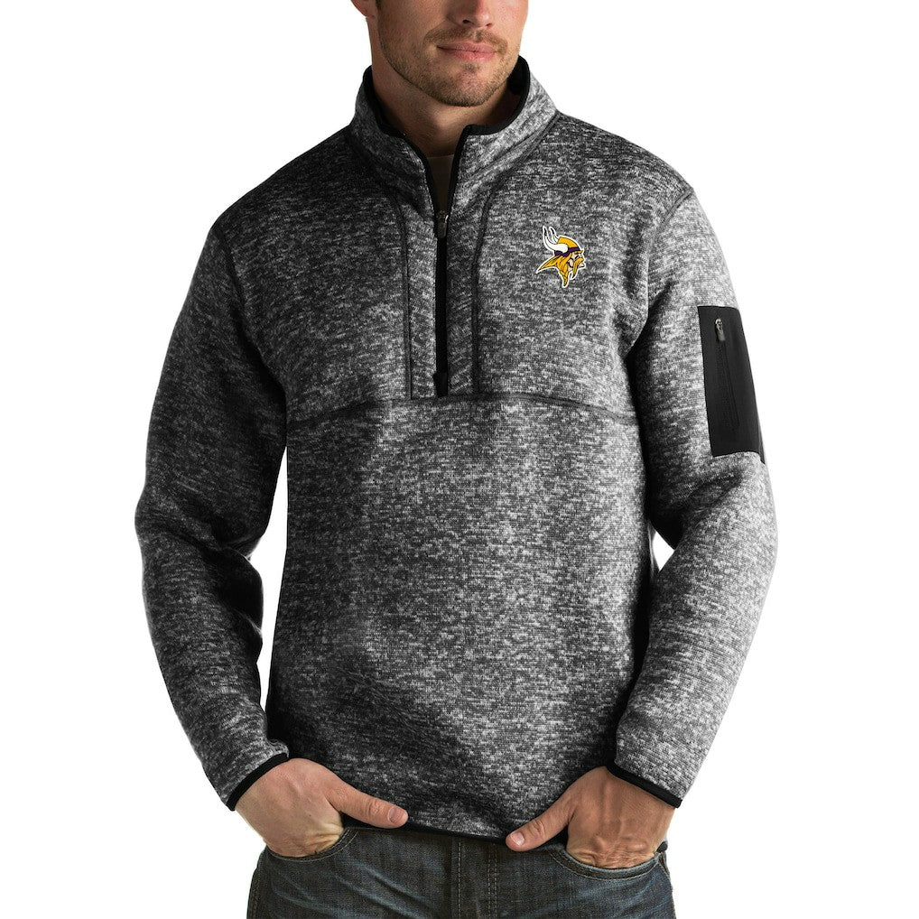Minnesota Vikings Antigua Fortune Big & Tall Quarter-Zip Pullover Jacket | NFL Online