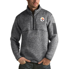 Pittsburgh Steelers Antigua Fortune Big & Tall Quarter-Zip Pullover Jacket | NFL New