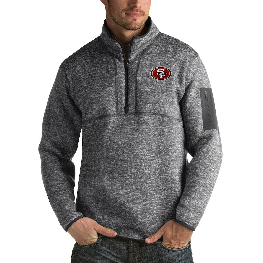 San Francisco 49ers Antigua Fortune Big & Tall Quarter-Zip Pullover Jacket | NFL Outlet
