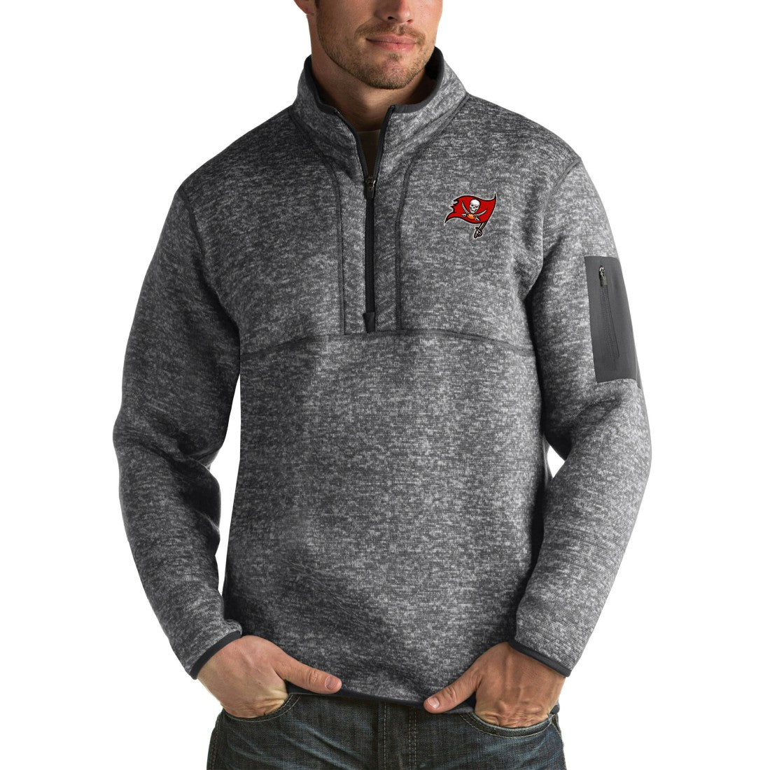 Tampa Bay Buccaneers Antigua Fortune Big & Tall Quarter-Zip Pullover Jacket | NFL US