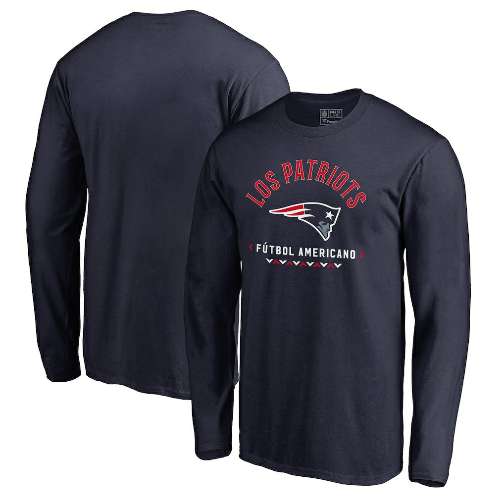 New England Patriots Futbol Americano Long Sleeve T-Shirt | NFL New