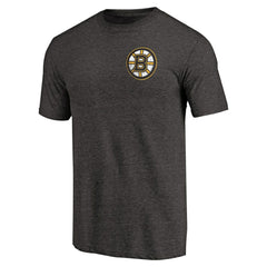 Boston Bruins Primary Logo Left Chest Distressed Tri-Blend T-Shirt -  NHL T-shirts