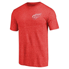 Detroit Red Wings Primary Logo Left Chest Distressed Tri-Blend T-Shirt -  NHL T-shirts