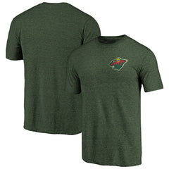 Minnesota Wild Primary Logo Left Chest Distressed Tri-Blend T-Shirt -  NHL T-shirts