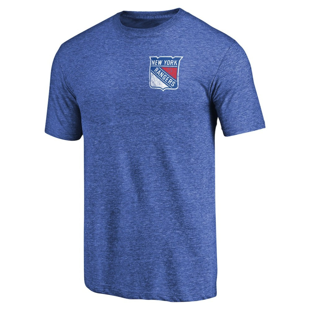 New York Rangers Primary Logo Left Chest Distressed Tri-Blend T-Shirt -  NHL T-shirts