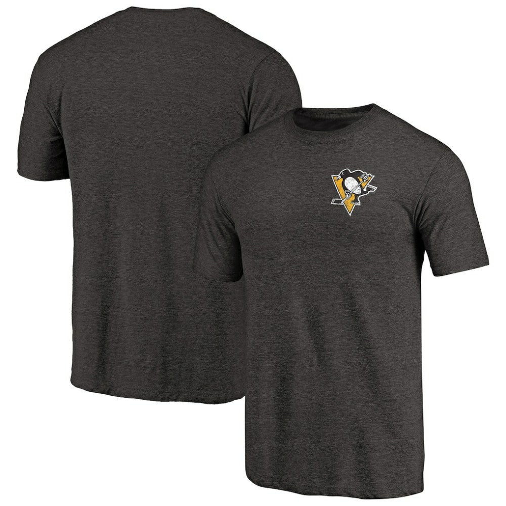 Pittsburgh Penguins Primary Logo Left Chest Distressed Tri-Blend T-Shirt -  NHL T-shirts