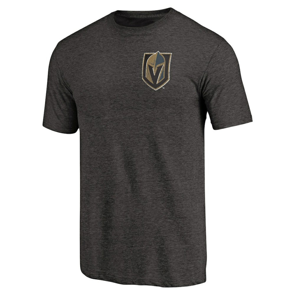 Vegas Golden Knights Primary Logo Left Chest Distressed Tri-Blend T-Shirt -  NHL T-shirts