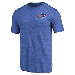 Buffalo Bills Primary Logo Left Chest Distressed Tri-Blend T-Shirt | NFL Discount