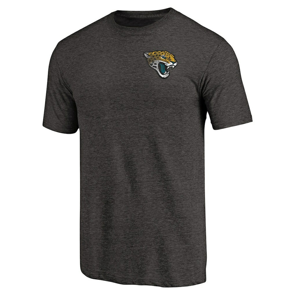 Jacksonville Jaguars Primary Logo Left Chest Distressed Tri-Blend T-Shirt | NFL New