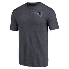 New England Patriots Primary Logo Left Chest Distressed Tri-Blend T-Shirt | NFL Hot