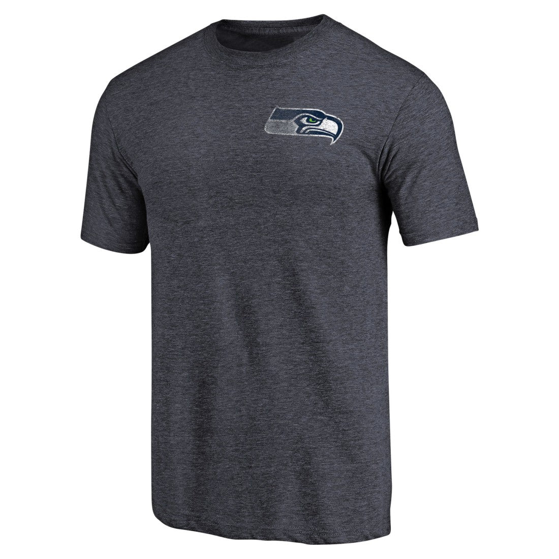 Seattle Seahawks Primary Logo Left Chest Distressed Tri-Blend T-Shirt | NFL Hot