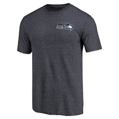 Seattle Seahawks Primary Logo Left Chest Distressed Tri-Blend T-Shirt | NFL Hot
