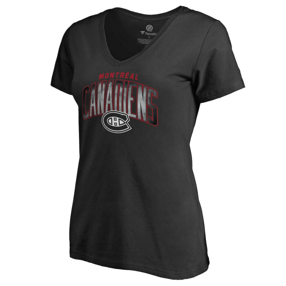 Montreal Canadiens Women's Arch Smoke V-Neck T-Shirt -  NHL T-shirts