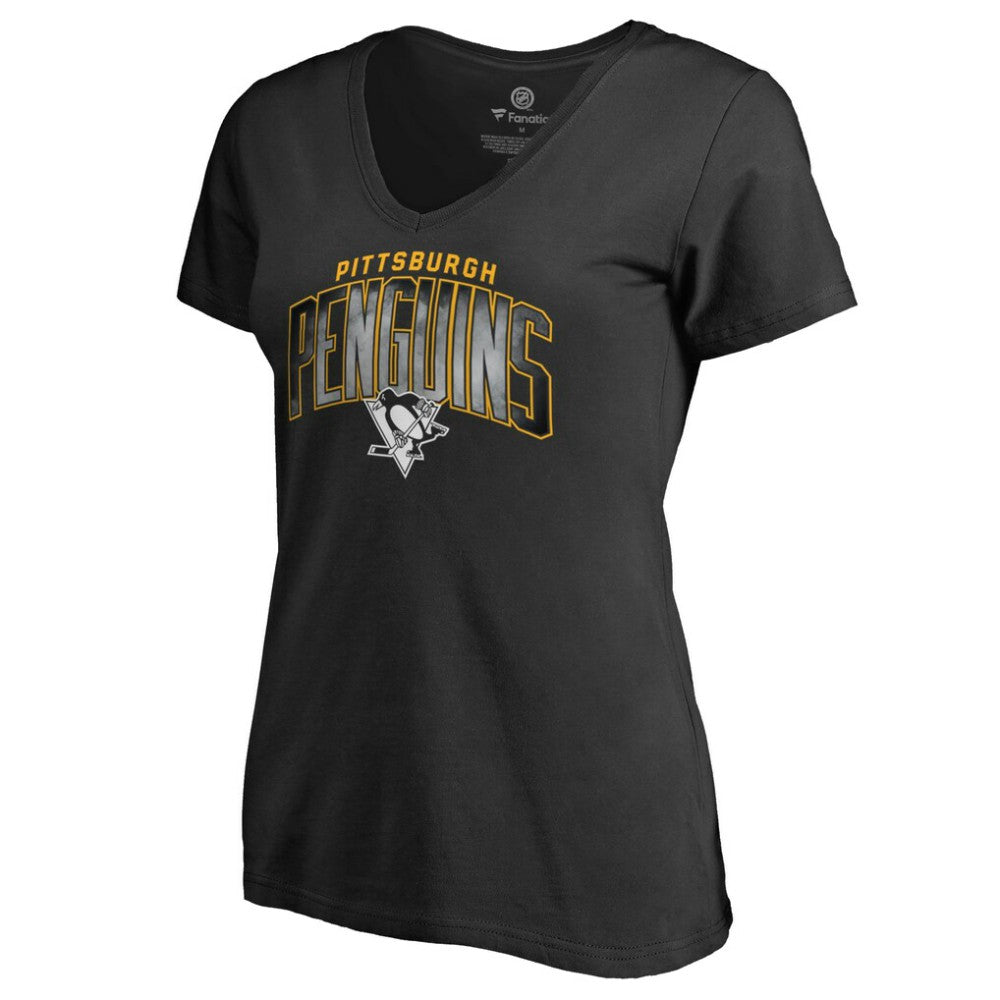 Pittsburgh Penguins Women's Arch Smoke V-Neck T-Shirt -  NHL T-shirts