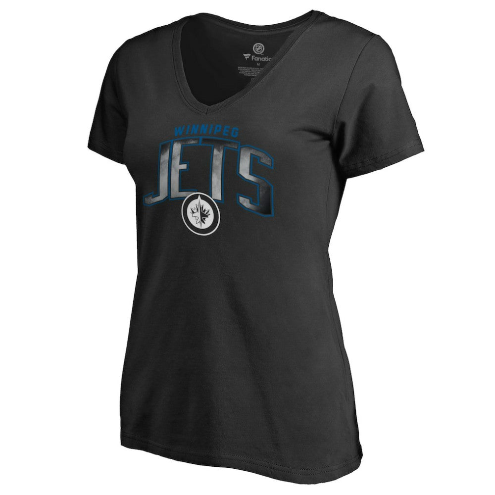 Winnipeg Jets Women's Arch Smoke V-Neck T-Shirt -  NHL T-shirts